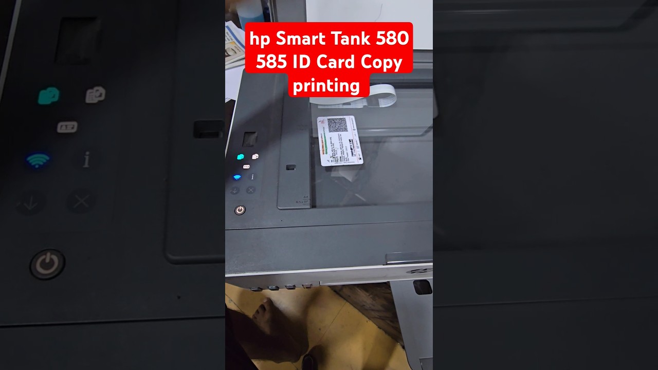 hp Smart Tank 580 585 ID Card Copy printing Aadhaar card Photocopy Mobile WiFi printer