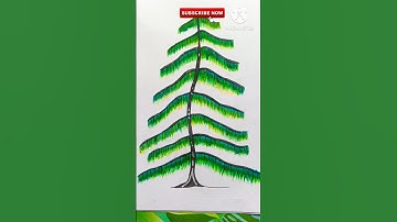 How to draw a pine tree easy #shorts #pinetree