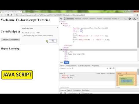 JAVASCRIPT ASSIGNMENT OPERATORS DEMO