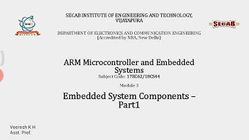 Embedded system - Introduction | 18CS44 | 17EC62 | Veeresh H | arm |