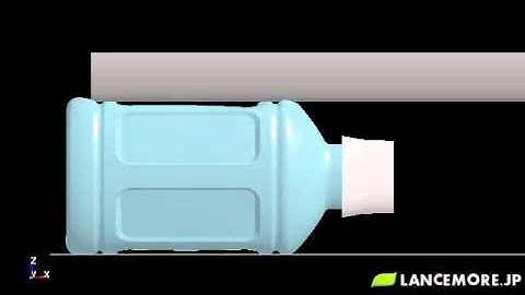 LS-DYNA Sample Model No.337 Side Compression Test of a Plastic Bottle Type 2
