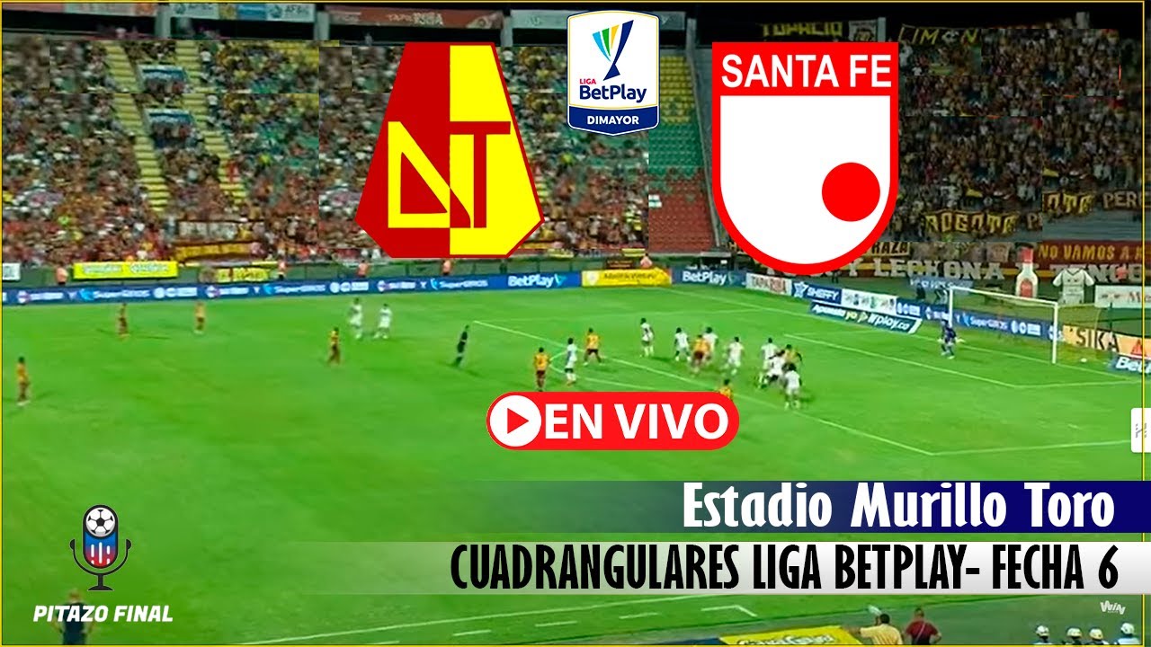 TOLIMA VS SANTA FE En Vivo Hoy 🔴 Cuadrangualres Liga Betplay 2024 Fecha ...