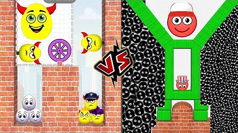Hide ball Brain teaser games vs Draw to Smash logic puzzle gameplay 1