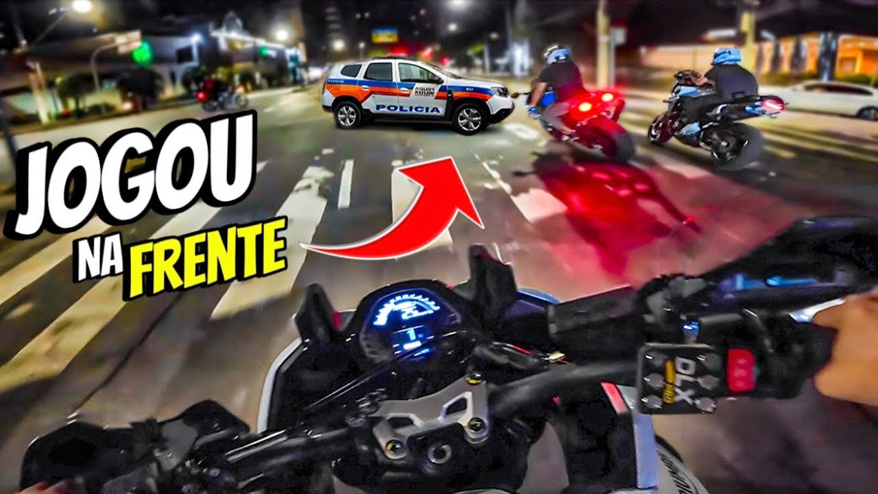FUGA NO NOTURNO DE S1000 TIGER SPORT TRACER 1200 e MT07 🔥 VT JOGOU NA NOSSA FRENTE 