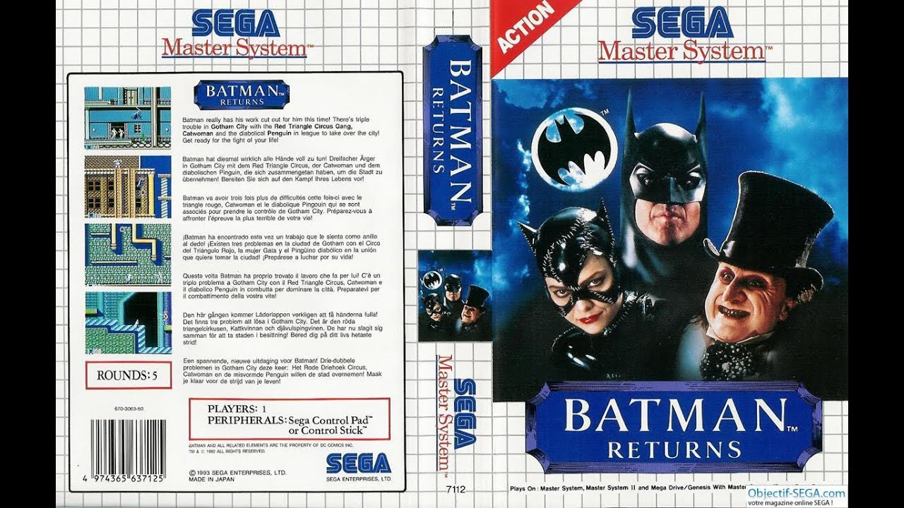 Batman Returns ( Sega Master System ) 1992 - YouTube