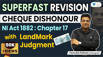 Landmark Judgment for Cheque Dishonor Case | Judiciary Exams l Tansukh Paliwal