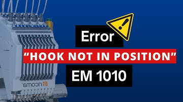 How to Fix “Hook Not in Position” Error on Ricoma EM1010 | Embroidery Machine Troubleshooting