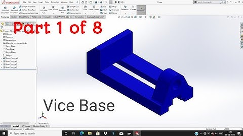 Solidworks Simple Bench Vice Assembly | Part 1 of 8 | Solidworks Part