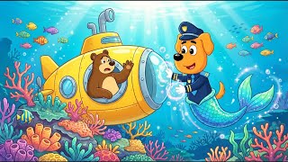 Ocean Rescue Mission: Sheriff Labrador Dives Deep to Assist the Bear's Submarine!