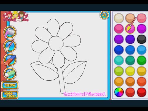 flower coloring games