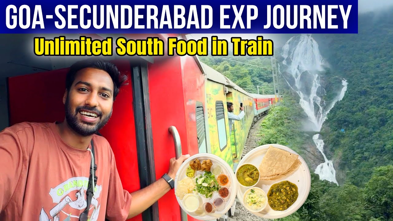 Goa Secunderabad Exp train journey through Braganza Ghat | Unlimited South Food