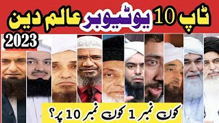 Top 10 Islamic Scholars (Alim-e-Deen) YouTubers 2022 | Inspiring Muslim Preachers
