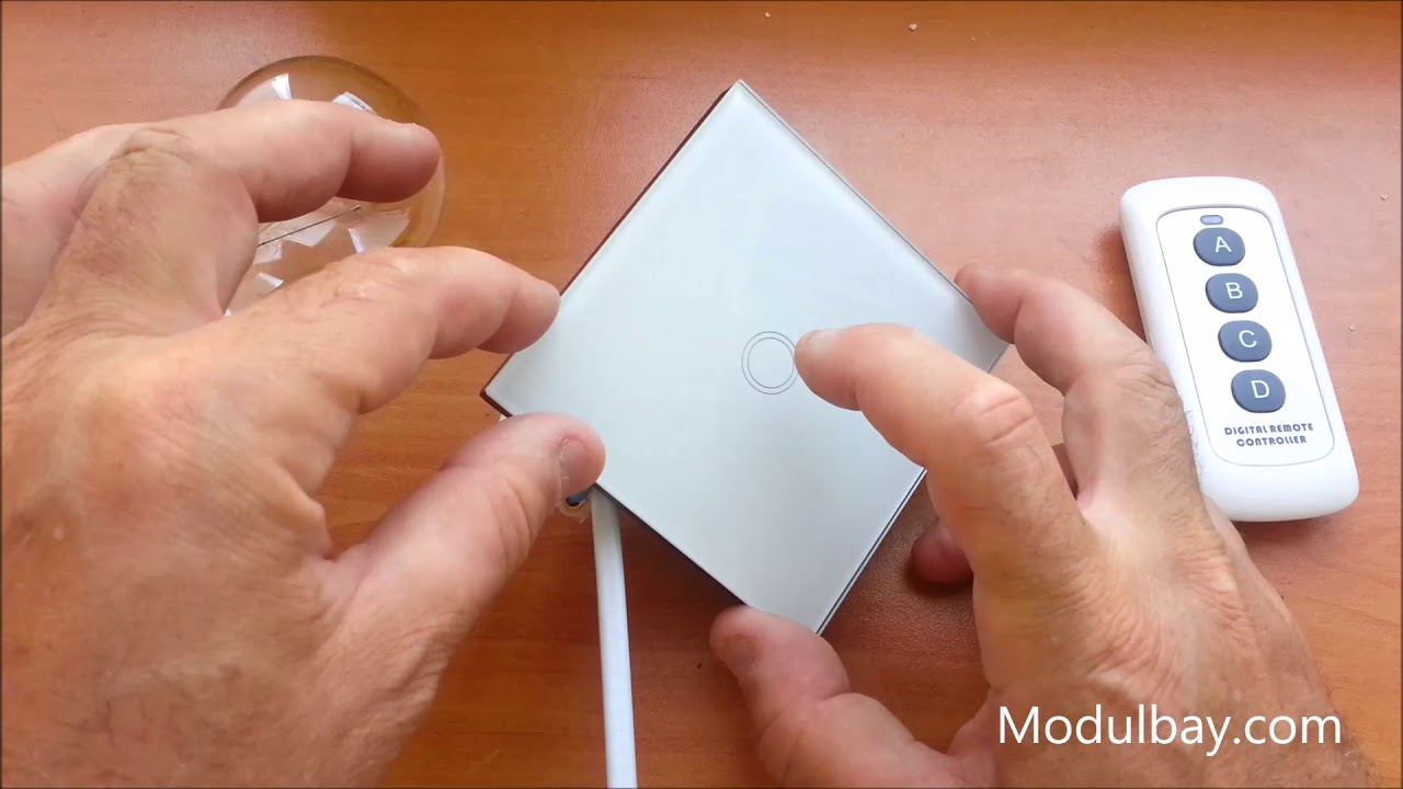 Ключ за осветление с дистанционно управление бял - YouTube