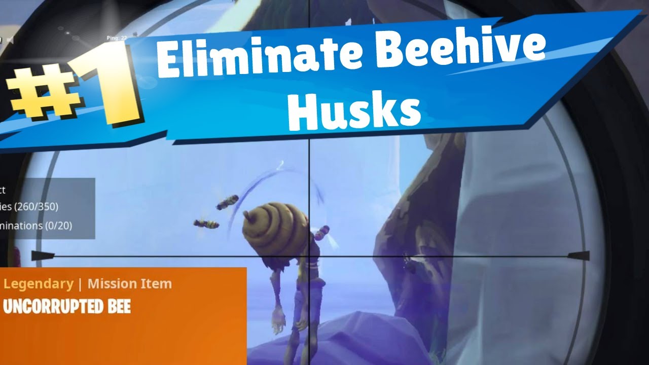 Eliminate Beehive Husks And Collect Bees Save the World Fortnite YouTube