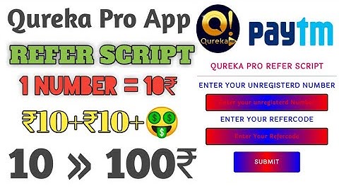 Qureka Pro App Refer Script | 10Number= ₹100 | New Earning Trick