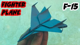How to make a paper plane - fighter paper plane - origami paper plane