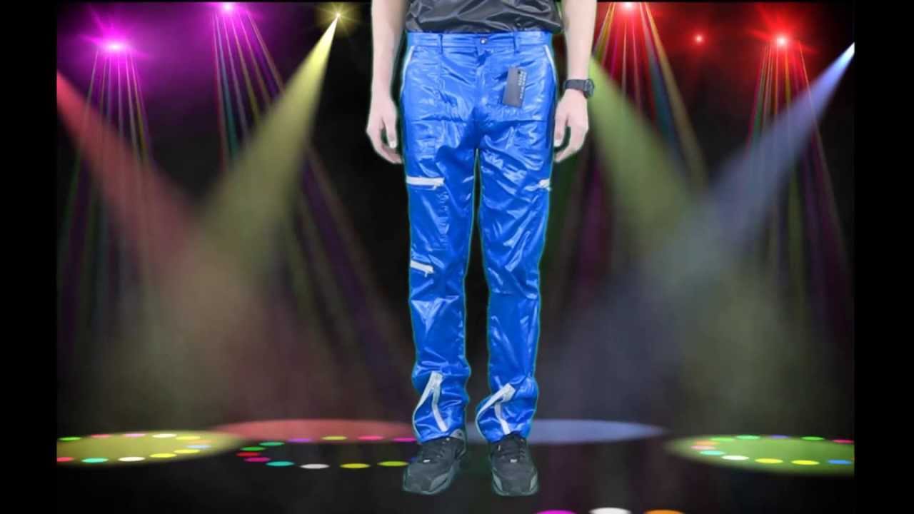 Countdown Shiny Blue Wet Look Parachute Pants YouTube