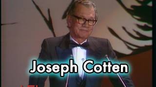 Joseph Cotten Honors Orson Welles