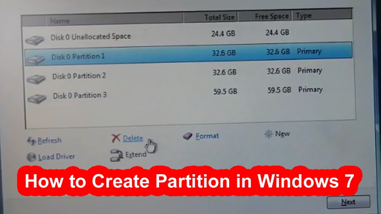 windows 7 main Partition kaise banaye . how to make partition in windows 7