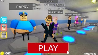 LIVE | BECOMING All NEW Barry CHARACTERS And USING ITEMS  [NEW] ROBLOX BARRY'S PRISON RUN V2 (OBBY)