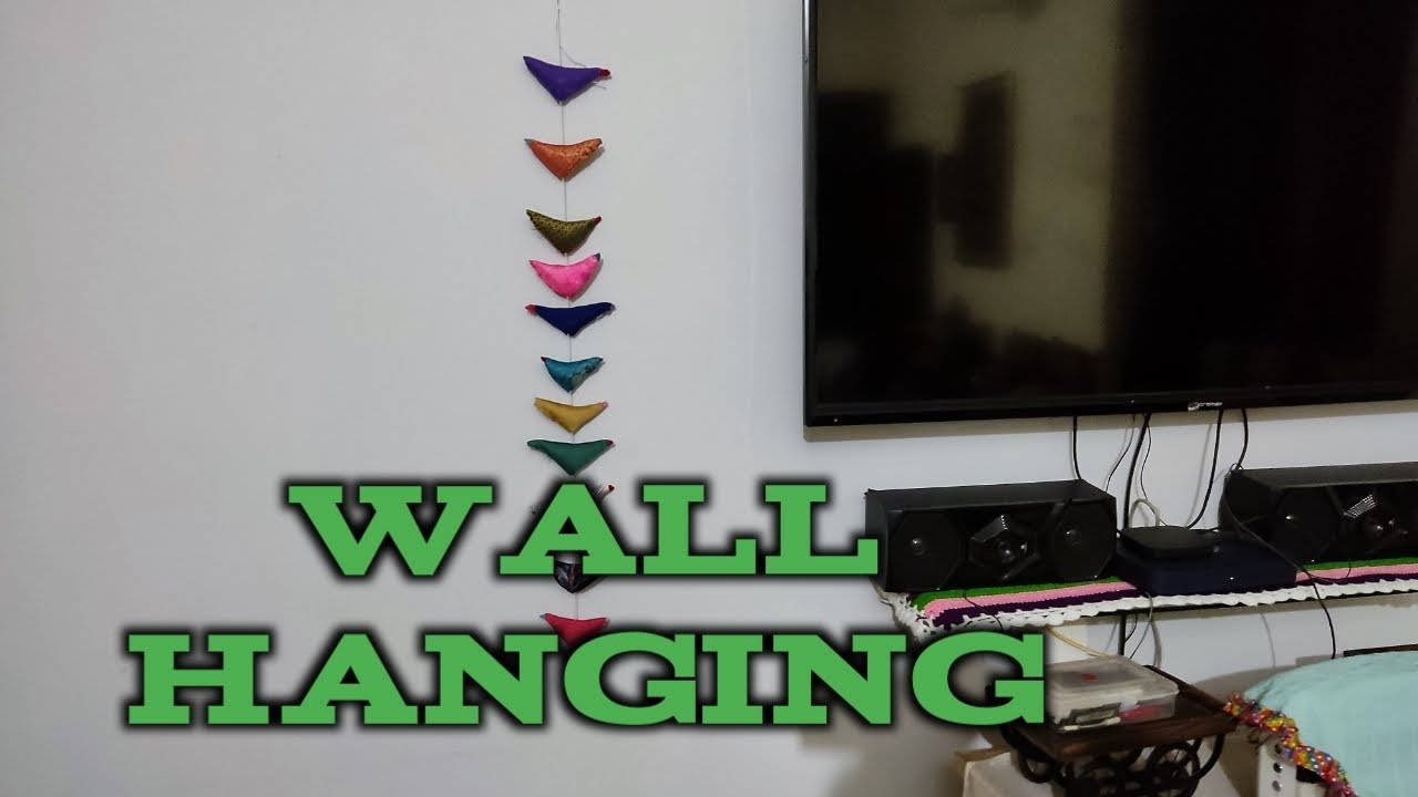 How to make decorative wall hanging from waste material YouTube