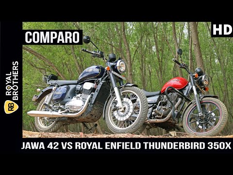 Jawa 42 Vs Royal Enfield Thunderbird 350 X Comparo Youtube