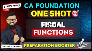 CA Foundation Business Economics- ONE SHOT | Fiscal Functions | 100% Study Material Covered |