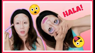 Ay BALIKTAD!😂 //UPSIDE-DOWN makeup Tutorial /Creepy! /Frances Joy