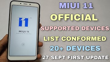 MIUI 11 Official 20+ Supported Devices & Schedule Conformed | 27 SEPTEMBER FIRST MIUI 11 UPDATE 😎😎