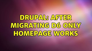 Drupal: After migrating D6 only homepage works (2 Solutions!!)
