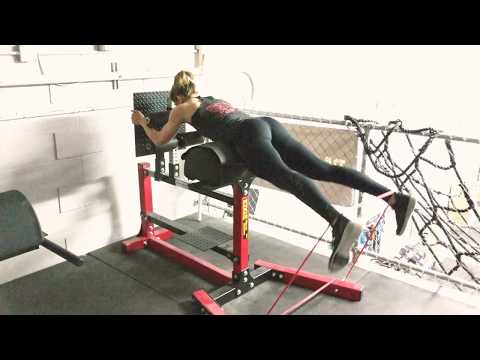 Reverse Hyper using band pegs (GHD variation)