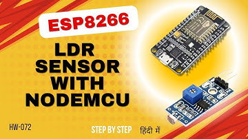 How to use LDR Sensor with NodeMCU ESP8266? #ldr #hw072 #nodemcu #nodemcuesp8266