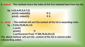 CS11 – Chapter 07 – List in Python – Video 05 – Methods of List