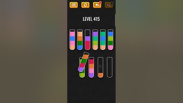 Color sort puzzle Gameplay level - 415.