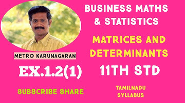 11th Std BM Ex.1.2(1) Find the adjoint of the matrix A= [ 2 3]
