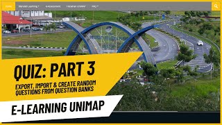 Quiz Activity - Part 3 Export, Import & Create Random Question