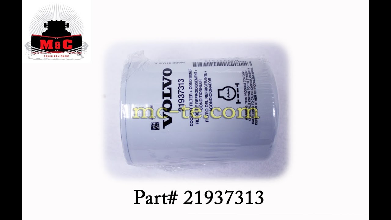 Volvo Coolant Filter 21937313 YouTube