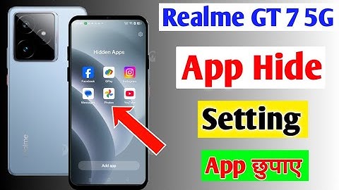 Realme GT 7 5g Hide apps Setting/How to App hide in realme gt 7/App kaise chupaye