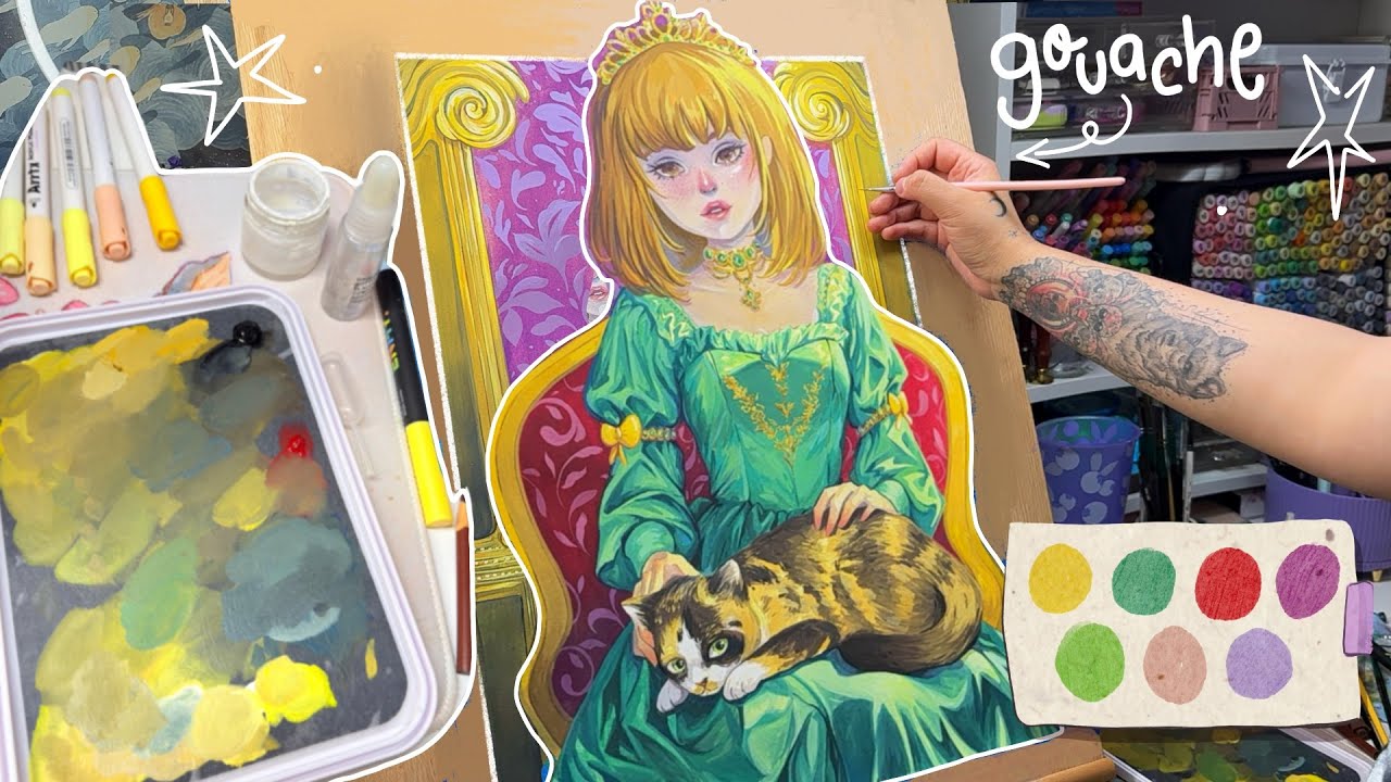 Mi Experiencia PINTANDO una COMISION ✧˖° GOUACHE