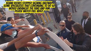 Keanu Reeves stopped signing halfway for safety reasons