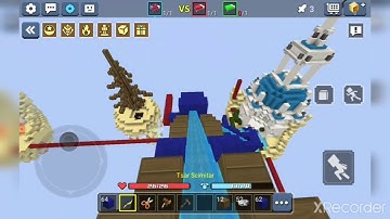 making a giant water slide|BlockMan Go Blocky mods|creative making