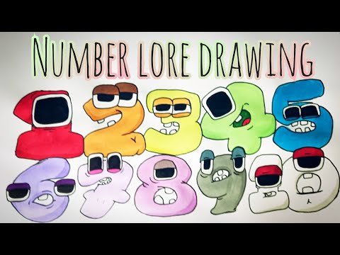 How to Draw Numbers Lore (6-5-4), Easy Drawing Tutorials