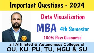data Visualization Important Questions 2024 MBA IV 4th sem semester imp Systems OU PU