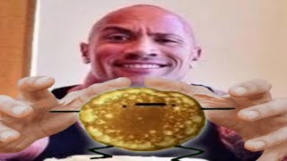 the rock eat a pancake