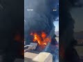 حريق في مخازن زيوت شركة بريطانية