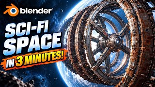 Create a Sci-Fi Space Scene in 3 Minutes! | Blender 3D Tutorial