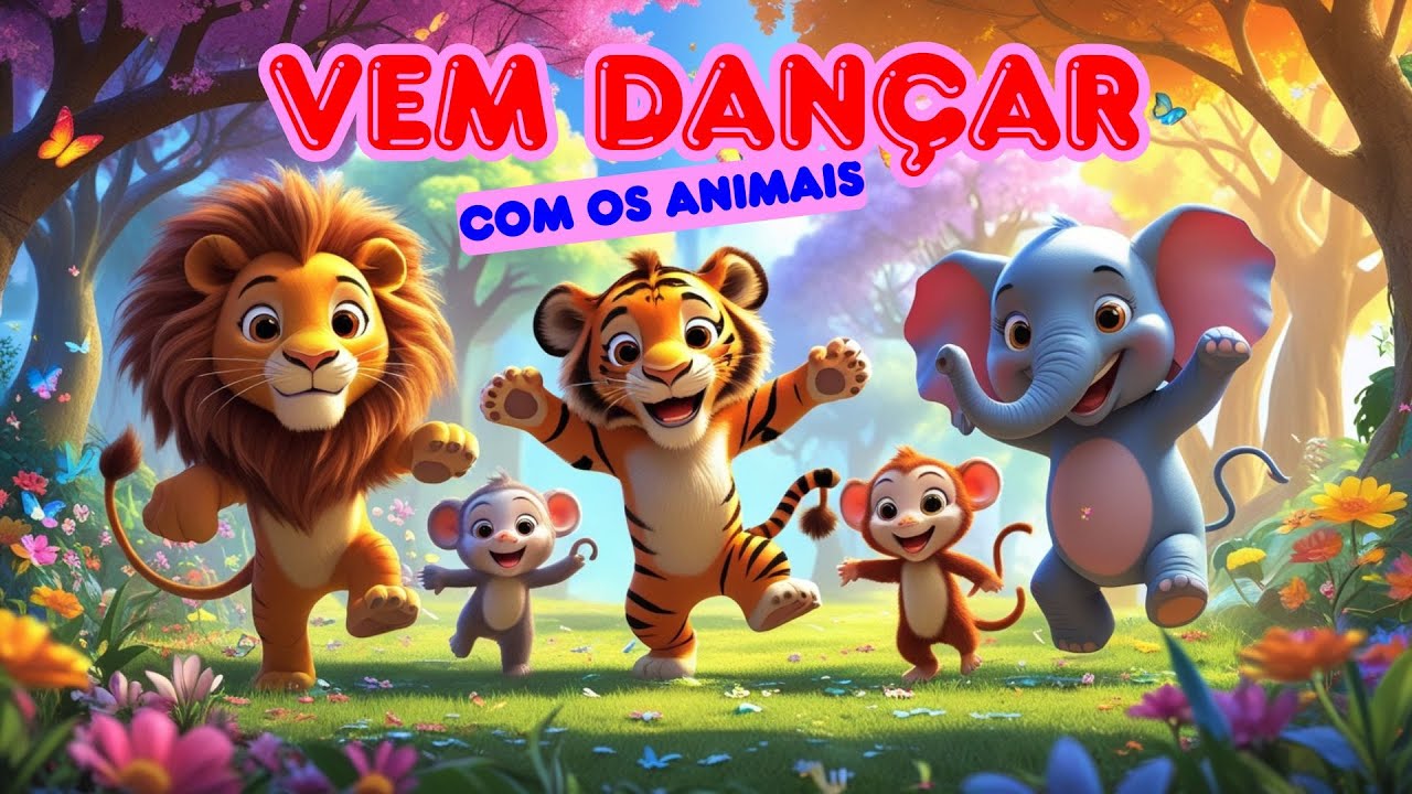 A Dança dos Animais 🐯🐘🦁 | Música Infantil para Mexer o Corpo e se ...