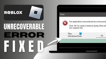 How To Fix Roblox "The Application Encountered An Unrecoverable Error" - Problem Solved!