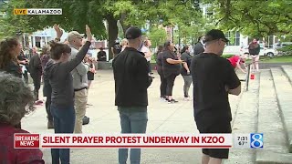 Silent prayer protest continues in Kalamazoo