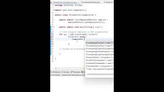 Fetch Youngest Employee Using Java Stream | Java Interview Question 🔥| DinaTechy #shorts